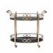 Ottesen Serving Cart, Gold & Black Glass