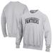 Men's Champion Heathered Gray Clark Atlanta University Panthers Reverse Weave Fleece Crewneck Sweatshirt