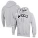 Men's Champion Heathered Gray North Carolina Central Eagles Reverse Weave Fleece Pullover Hoodie