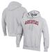 Men's Champion Heathered Gray Arkansas Razorbacks Reverse Weave Fleece Pullover Hoodie