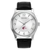 Men's Silver Southern Illinois Salukis Leather Watch