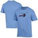 Men's Champion Light Blue Delaware State Hornets Primary Jersey T-Shirt