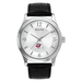 Men's Silver Fresno State Bulldogs Leather Watch