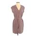 H&M Casual Dress - Wrap: Orange Print Dresses - Women's Size 2
