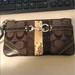 Coach Bags | Coach Authentic Original Brown Wristlet | Color: Brown/Cream | Size: Os