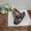 Michael Kors Shoes | Black Genuine Leather Silver Emblem Michael Kors Lillie Loafers - Size 8.5 | Color: Black/Silver | Size: 8.5