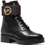 Michael Kors Shoes | Michael Kors Tatum Lace- Up Lug Sole Ankle Boots Leather Women's Brown/Black New | Color: Black | Size: 7.5