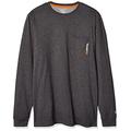 Timberland Pro Men's Base Plate Blended Long-Sleeve T-Shirt Work Utility, Dark Charcoal Heather, Medium