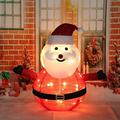 Allwins 2FT Lighted Pop Up Christmas Snowman Decorations, Pre-Lit Light Up 48 LED Cool White Lights, Collapsible Metal Stand Easy-Assembly Reusable for Holiday Xmas Indoor Outdoor Decor (Santa Claus)