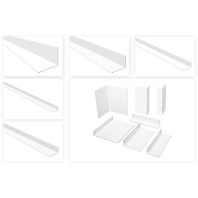 Winkelleisten PVC weiß 2m - ungleichschenklig, 2 bis 4mm Stärke - HJ: 20x12.5mm, 2.5mm