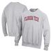 Men's Champion Heathered Gray Florida Tech Panthers Reverse Weave Fleece Crewneck Sweatshirt