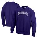 Men's Champion Purple Wisconsin-Stevens Point Pointers Reverse Weave Fleece Crewneck Sweatshirt