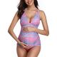 Summer Mae Maternity Swimming Costume Triangle Halter Tankini Pink XL
