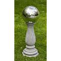 Campania International Winslet Gazing Ball Stand Concrete | 24.5 H x 11.25 W x 11.25 D in | Wayfair PD-200-PN