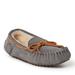 Fireside By Dearfoams Parke Genuine Shearling Moccasin - 5 Youth Grey Slipper Medium