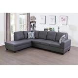 Multi Color Sectional - Latitude Run® Tna 103.5" Wide Faux Leather Left Hand Facing Sofa & Chaise Faux Leather | 35 H x 103.5 W x 74.5 D in | Wayfair