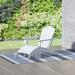 Rosecliff Heights Schlesinger Plastic Adirondack Chair w/ Ottoman Set in White | 36.4 H x 24 W x 33.5 D in | Wayfair