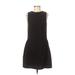 H&M Casual Dress - A-Line Crew Neck Sleeveless: Black Solid Dresses - Women's Size 2