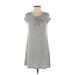 Love, Fire Casual Dress - Shift: Gray Print Dresses - Women's Size Small