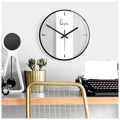 Lautlose 30cm Große Wanduhr Wohnzimmer Uhr Wandbild Love minimalistisch