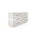 Casa Ispirata Mattone 6 Drawer 66" W Double Dresser Wood in White | 35 H x 66 W x 20 D in | Wayfair 2201-1100-007