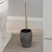 Elle Decor 14.96" Toilet Brush & Holder Plastic | 14.96 H x 4.33 W x 4.33 D in | Wayfair EL-44283-GREY