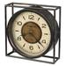 Howard Miller® Kayden Analog Metal Quartz Tabletop Clock in Black/Antique Gold Metal in Black/Yellow | 10.5 H x 10.5 W x 4 D in | Wayfair 635230