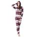 The Holiday Aisle® RH Women's Jumpsuit Hooded Unisex One Piece PJ' Zip-Up Adult Playsuit RHW2787 Polyester | 34 H x 44 W in | Wayfair