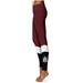 Women's Maroon Alabama A&M Bulldogs Color Block Yoga Leggings