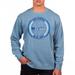 Men's Uscape Apparel Light Blue Creighton Bluejays Pigment Dyed Fleece Crew Neck Sweatshirt