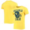 Men's Homefield Heathered Gold West Virginia Mountaineers Old & Blue Vintage T-Shirt