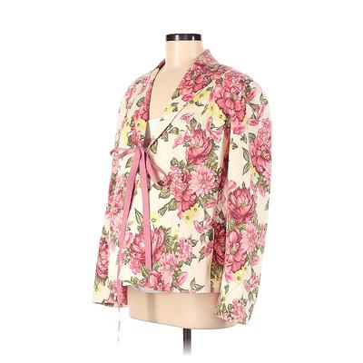 Mimi Maternity Jacket: Ivory Floral Jackets & Outerwear - Size Medium Maternity