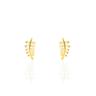 Boucles D'oreilles Puces Bartolomea Feuilles Or Jaune