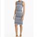 J. Crew Dresses | Jcrew Navy Blue And White Tweed Sheath Dress | Color: Blue/White | Size: 4