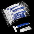 Disposable Razors in Bulk,razors individually wrapped bulk,Twin Blade Razors with Clear Safety Cap and Shaving Cream, Razors For Homeless, Hotel,Air Bnb,Shelter/Homeless/Travel (100)