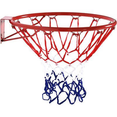 Basketballkorb mit Netz, Basketballnetz, Stahlrohr+Nylon, Rot + Blau + Weiß, ø46 cm - Homcom