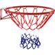 Basketballkorb mit Netz, Basketballnetz, Stahlrohr+Nylon, Rot + Blau + Weiß, ø46 cm - Rot + Blau +