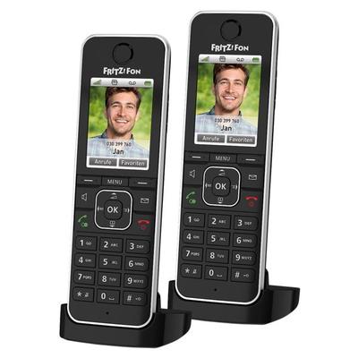 AVM 2x Schnurloses Telefon »FRITZ!Fon C6« schwarz schwarz