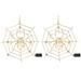 Matashi 24K Gold Plated Crystal Studded Spider Hanging Ornaments for Christmas Tree Tinsel Legend Spider on Web Ornament