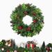 The Holiday Aisle® 32" PVC Wreath Traditional Faux in Green/Red | 32 H x 32 W x 9 D in | Wayfair F6B6AE7C609D446684ED589A93C31EF7