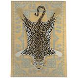 White 24 x 0.08 in Area Rug - Willa Arlo™ Interiors Williamsbridge Animal Print Brown/Blue/Tan Area Rug Polyester | 24 W x 0.08 D in | Wayfair