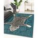 White 36 x 0.08 in Area Rug - Willa Arlo™ Interiors Willer Animal Print Teal/Ivory/Gray Area Rug Polyester | 36 W x 0.08 D in | Wayfair