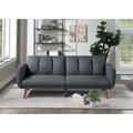 Corrigan Studio® Babrow Adjustable Sofa Wood/Polyester in Brown | 31 H x 81 W x 33 D in | Wayfair 4B778A3D47F7430E904D592838A5BCE0