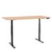 Poppin Series L Adjustable Height Desk Wood/Metal in Gray/Brown | 47.25 W x 27 D in | Wayfair 105403