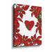 Red Barrel Studio® Heart of Red Poinsettia by Irina Sztukowski - Painting on Canvas in Green/Red/White | 10 H x 8 W x 2 D in | Wayfair