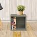 Ebern Designs Skye 12.8" H x 13.4" W Zboard Paperboard Cube Bookcase Wood in Gray | 12.8 H x 13.4 W x 11.2 D in | Wayfair