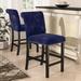 Willa Arlo™ Interiors Erling 26" Counter Stool Wood/Upholstered/Velvet in Blue | 40.5 H x 18.5 W x 22.5 D in | Wayfair WLAO2068 40854738