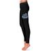 Women's Black Old Dominion Monarchs Plus Size Thigh Logo Yoga Leggings