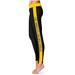 Women's Black/Gold Cal State L.A. Golden Eagles Plus Size Side Stripe Yoga Leggings