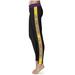 Women's Black/Gold LSU Shreveport Pilots Plus Size Side Stripe Yoga Leggings